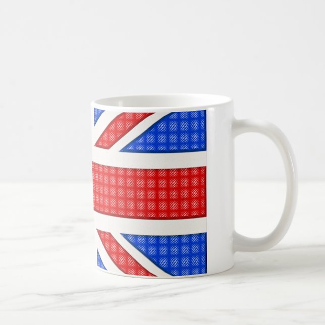 Caneca De Café Uma bandeira do Union Jack texturada. (Direita)
