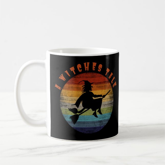 Caneca De Café Uma bruxa engraçada WITCHES TALE halloween (Esquerda)