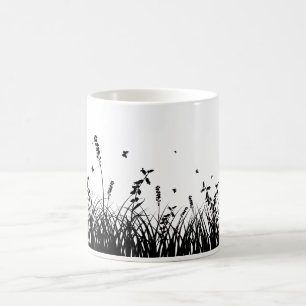 Caneca De Café Uma Capa Silhouette Simples