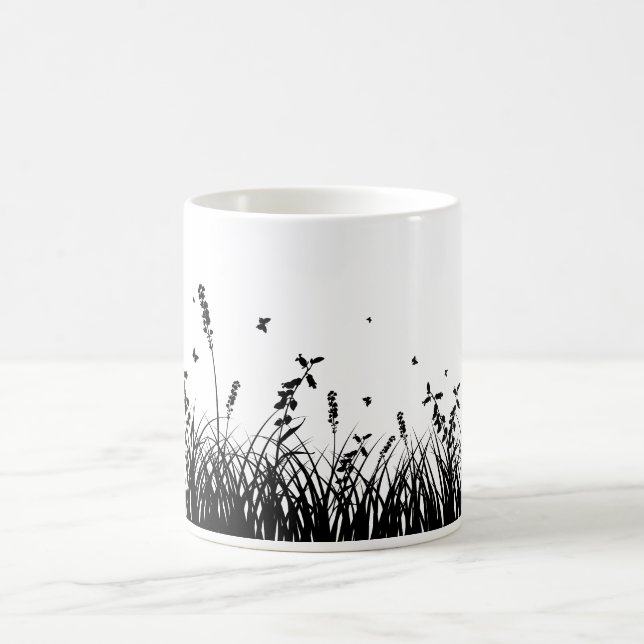 Caneca De Café Uma Capa Silhouette Simples (Centro)