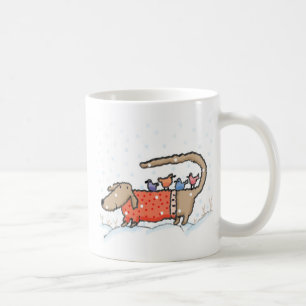 Caneca De Café "Uma Cauda dos Guarda-chuvas de Dachshund"