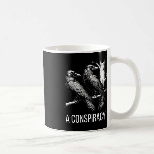 Caneca De Café Uma Conspiração Da Academia Ravens Gothic Raven Da (Direita)