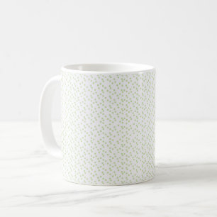 Caneca De Café Uma dispersão de quadrados verdes claros em branco