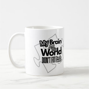Caneca De Café Uma dose diária de sarcasmo relativo! Meu cérebro