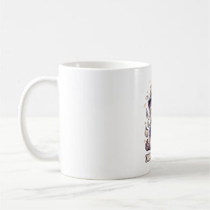 Caneca De Café Uma enfermeira Spooky Cat Halloween Design