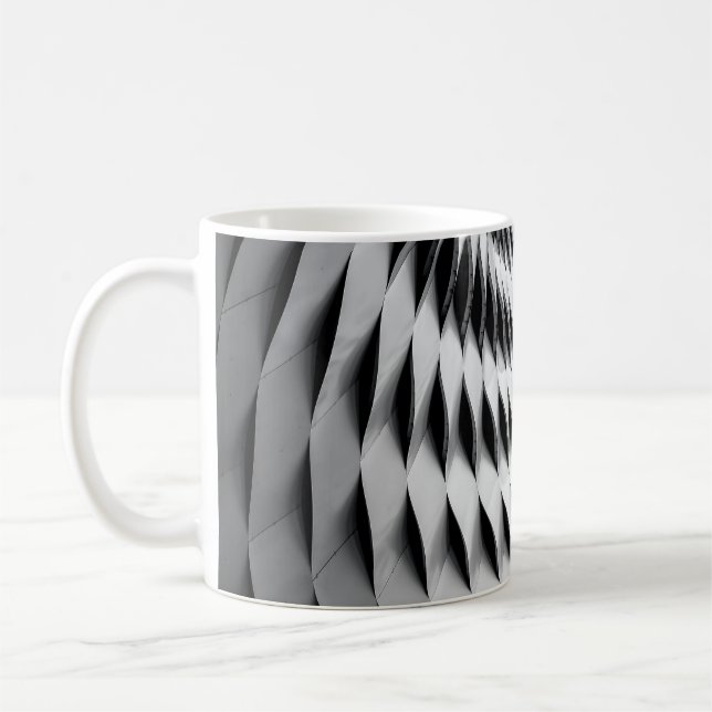 Caneca De Café Uma fachada curvada coberta de uma libra branca (Esquerda)