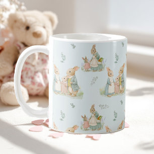 Caneca De Café uma família de coelhos fofa com um bebê