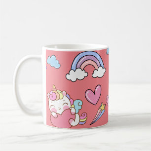 Caneca De Café Uma Festa de aniversário Mágica de Padrão de Unicó
