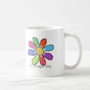 Caneca De Café Uma flor do dia COLORIDO