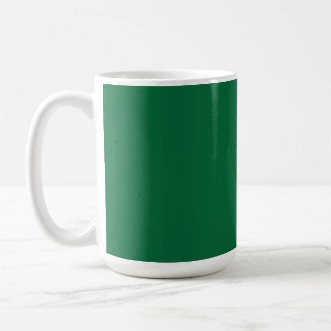 Caneca De Café Uma folha verde vibrante com veias distintas é ill (Esquerda)