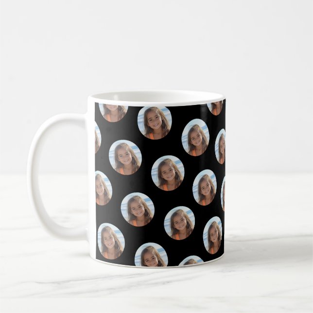 Caneca De Café Uma foto circular com preto (Esquerda)