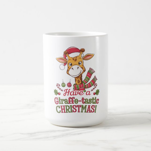 Caneca De Café Uma girafa de natal divertida (Centro)