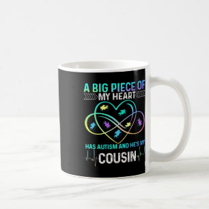 Caneca De Café Uma Grande Parte do Meu Coração Tem Autismo E Ele 
