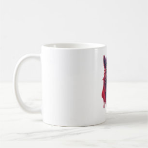 Caneca De Café Uma ilustração detalhada do mau ninja wolf Premi