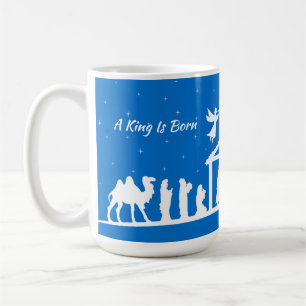 Caneca De Café Uma Muguem de Cena de Natal - A King Is Born