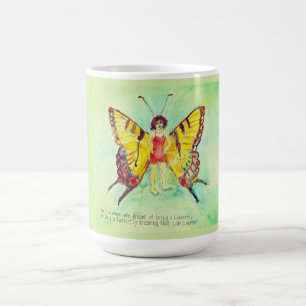 Caneca De Café Uma mulher com asas de borboleta
