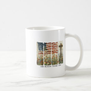 Caneca De Café Uma Nação Sob Deus Bandeira 4 De Julho Patriótico