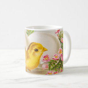 Caneca De Café "Uma Oferta de Páscoa" Cartão Vintage VIctoriano,