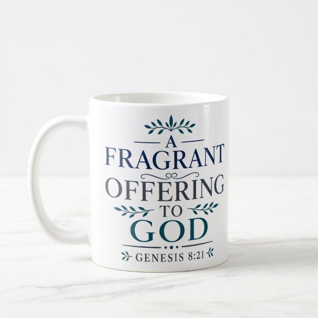 Caneca De Café Uma Oferta Fragrante a Deus Meditação Bíblica (Esquerda)