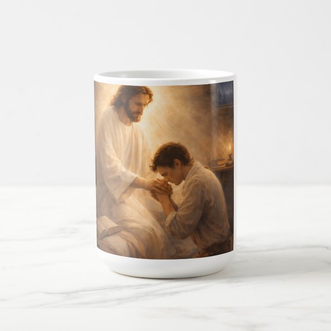 Caneca De Café Uma Oração de Joelhos com Jesus (Centro)