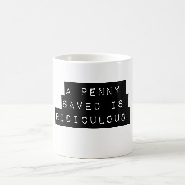 Caneca De Café Uma Penny Salva (Centro)