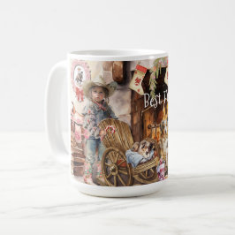 Caneca De Café Uma Pequena Cowgirl com sua "Melhor Amiga" Mug