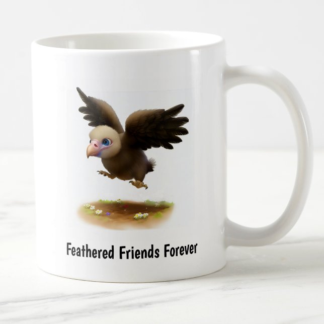 Caneca De Café Uma Pintura Digital de um Condor Fofo (Criador carregado)