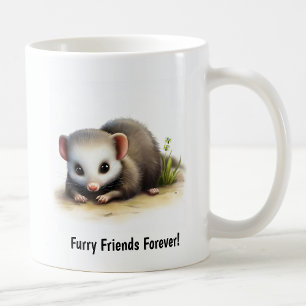 Caneca De Café Uma pintura digital de um gambá norte-americano