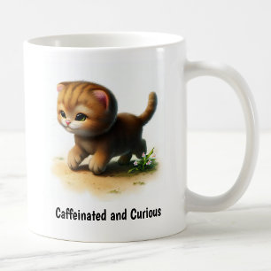 Caneca De Café Uma pintura digital de um gato de selva fofo