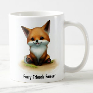Caneca De Café Uma pintura digital de uma raposa de uma Ilha Cuta