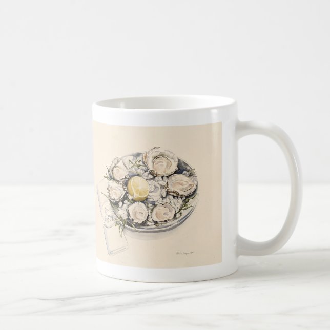 Caneca De Café Uma placa das ostras 2012 (Direita)