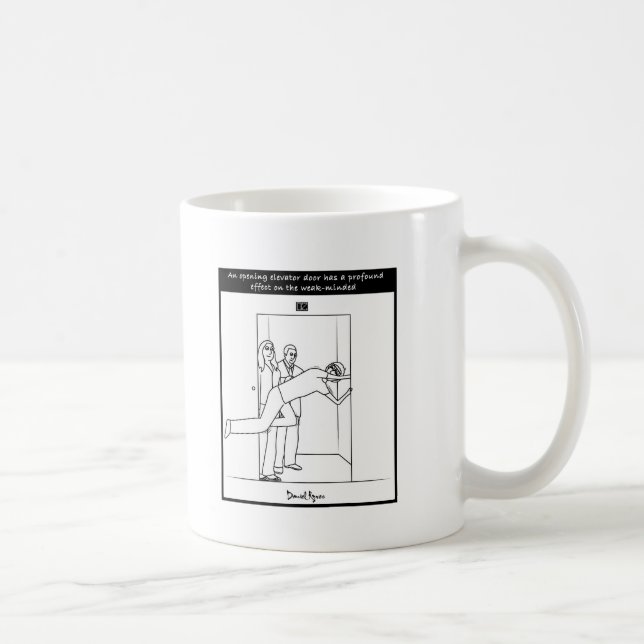 Caneca De Café Uma porta do elevador da abertura… (Direita)