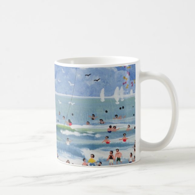 Caneca De Café Uma praia Cornish (Direita)