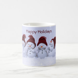Caneca De Café Uma quarteto de bonecos de neve