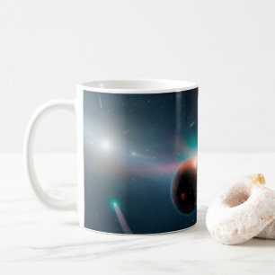Caneca De Café Uma Tempestade De Cometas No Sistema Eta Corvi.