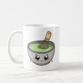 Caneca De Café Uma tigela de chá matcha - Kawaii