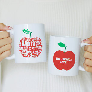 Caneca De Café Uma Tipografia de Maçã de Professor Realmente Incr