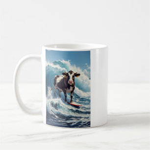 Caneca De Café Uma Vaca Fofoqueira de Surfe