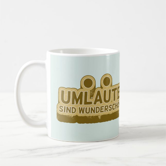 Caneca De Café UMLAUT aprendendo alemão (Esquerda)