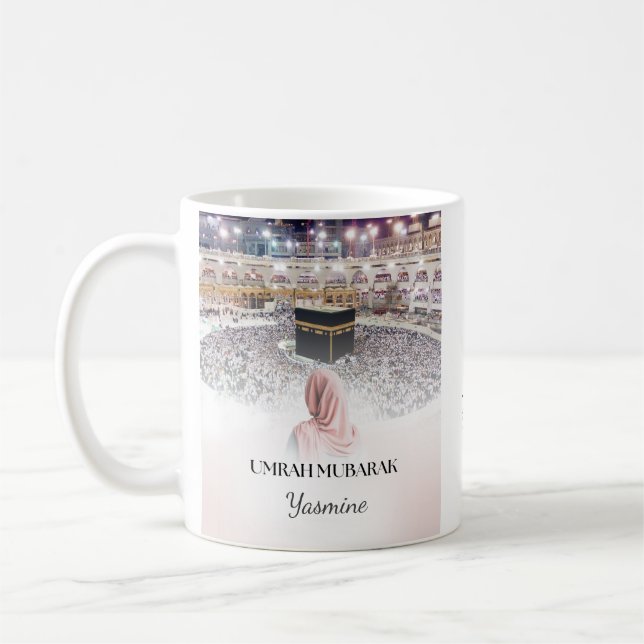 Caneca De Café Umrah Mubarak Message Mug (Esquerda)