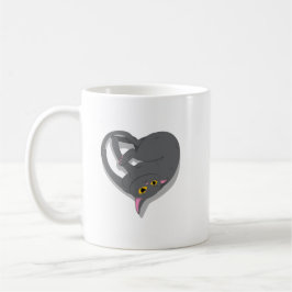 Caneca De Café Un chat en forme de coeur.