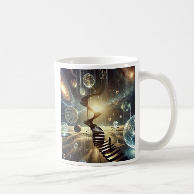 Caneca De Café Un escalier au travers de l'infinie. (Direita)