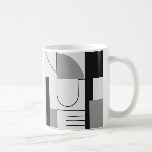 Caneca De Café Un image abstraite style années 70 sur un mug. (Direita)