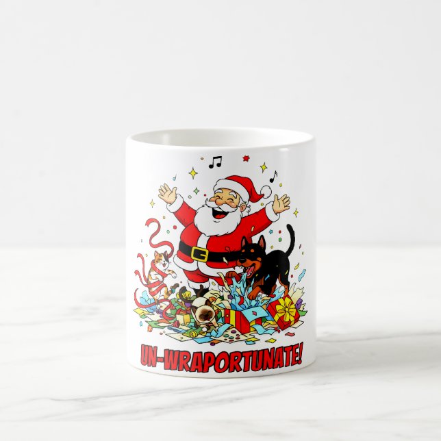 Caneca De Café Un-wraportunate: Santa’s Gift Unleashed (Centro)