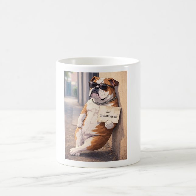 Caneca De Café Unbothered Dog Mug | Funny Attitude Coffee Cup (Centro)