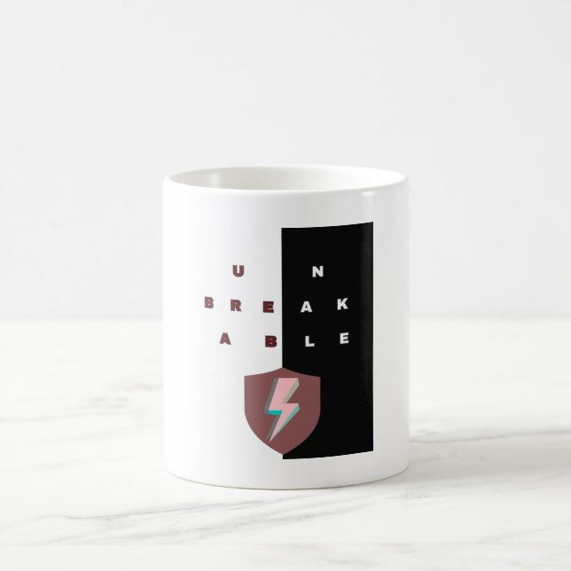 Caneca De Café UNBREAKABLE Mug — Motivational Typography (Centro)