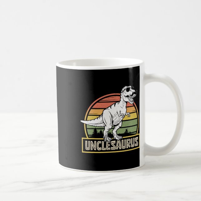 Caneca De Café Unclesaurus T Rex Dinossauro Tio Saurus Correspond (Direita)