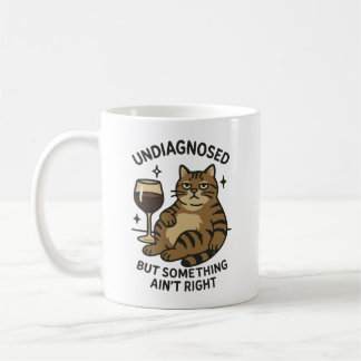 Caneca De Café Undiagnosed but something ain't right cat with win
