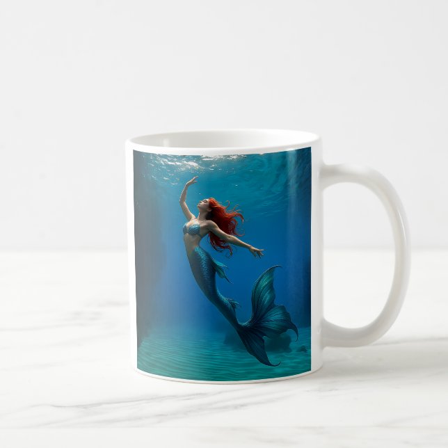 Caneca De Café Une sirène remonte à la surface (Direita)