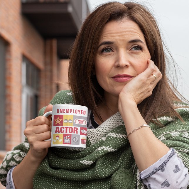 Caneca De Café Unemployed Actor Iconic Designed (Criador carregado)